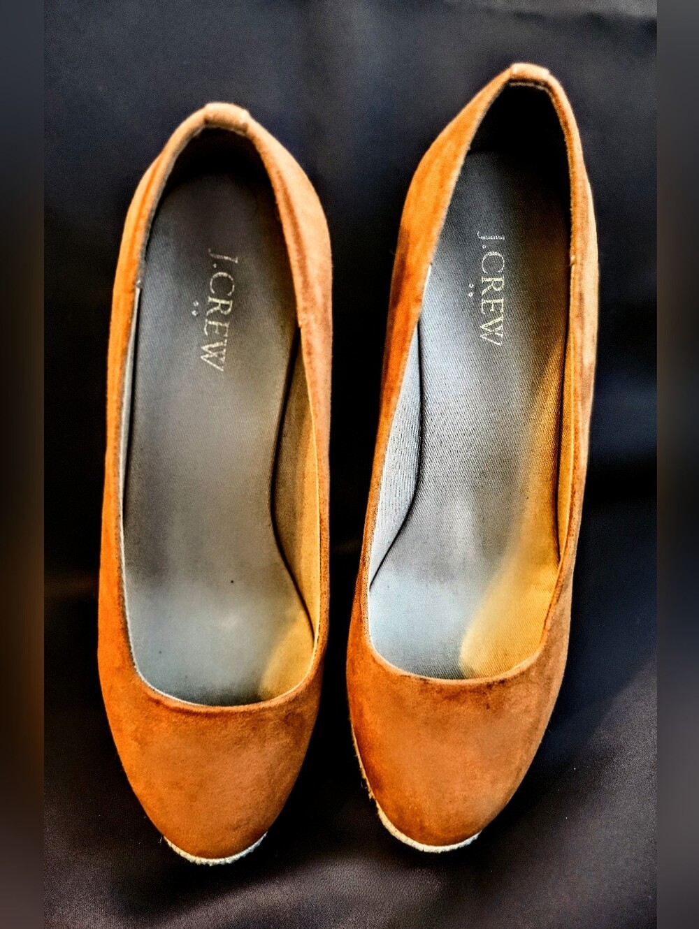 J.Crew Seville Suede Espadrille Wedges in Warm Pale Caly